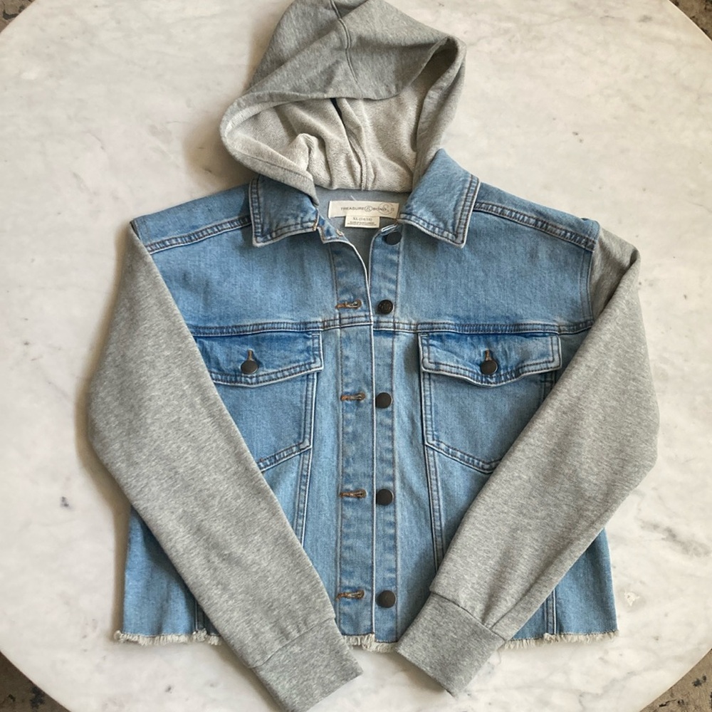 Treasure and Bond Denim Hooded Jacket Girl’s 14-16